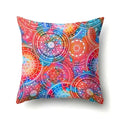 Abstract Geometric Bohemian Pillowcase in Colorful Exotic Style by Axyaa