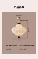 Axyaa Wabi-sabi Retro Pendant Lights: LED E27 Fabric Art Decor for Bedroom, Tea Room & Cafe