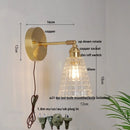 Axyaa Brass LED Wall Sconce Pull Chain Switch Nordic Stair Light Fixtures