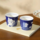 Axyaa Cartoon Cat Ceramic Tea Cup | 180ml Cute Healthy Drinkware Mug