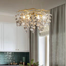 Axyaa Crystal Chandelier Pendant Light for Living and Dining Room