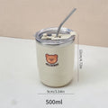 Axyaa Double Wall Stainless Steel Insulated Coffee Mug with Straw