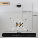 Axyaa Nordic Black LED Ceiling Chandelier for Home Decoration