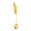 Axyaa Feather Spoons: Stainless Steel TeaSpoons for Coffee, Ice Cream & Desserts