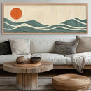Axyaa Sunset Sea Sun Canvas Poster for Modern Living Room Decor