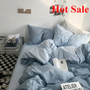 Axyaa Solid Fashion Bedding Set for Twin Full Queen Size Duvet Cover Pillowcases