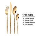 Axyaa Stainless Steel Cutlery Set - Hammer Handle Fork Spoon Dinner Utensils