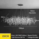 Axyaa Modern Crystal Ceiling Chandelier LED Pendant Light for Home Decor