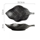 Axyaa Leaf Shaped Sushi Plate: Japanese Style Ceramic Specialty Dish