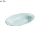 Axya 14" Oval Steak Plate Dinner Dish Tray Set for Home Restaurant Hotel