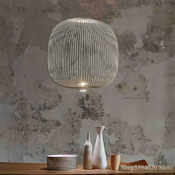 Axyaa Industrial Cage Pendant Light Nordic Design Suspension Lamp