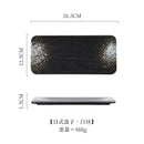 Axyaa Rectangular Ceramic Sushi & BBQ Plate - Restaurant Quality & Creative