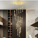 Axyaa LED Crystal Chandelier for Modern Home Living Staircase Hallway Decor