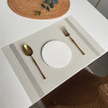 Axyaa 30x45cm Luxe Woven Vinyl Placemats for Kitchen & Dining