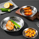 Axyaa Stainless Steel Round Baking Tray with Grid - Versatile Kitchen Baking Tools
