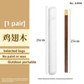 Axyaa Solid Wood Chopstick Set - Premium Chinese Household Cutlery Box