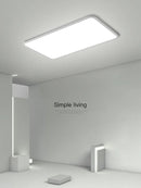 Axyaa Minimalist LED Ceiling Light: White Rectangle Bedroom & Living Room Lamp