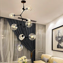 Axyaa Molecular Glass Chandelier LED Pendant Light for Home Decor
