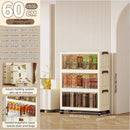 Axyaa 23.6" Double-Door Foldable Storage Box, Heavy-Duty Rolling Cabinet for Various Items