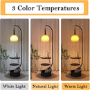Contemporary Orange Floor Lamp by Axyaa - Mid Century Style with Table & Storage