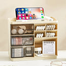 Axyaa Slanted Pen Holder Desk Storage Box with Large Capacity Drawers