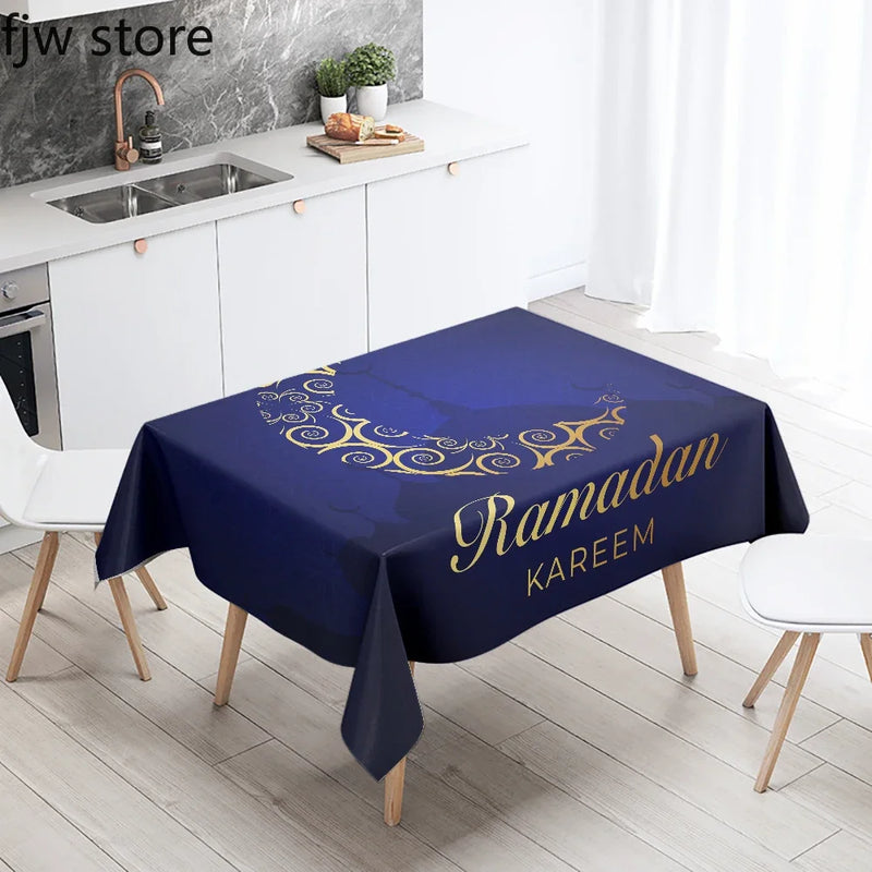 Axyaa Ramadan Kareem Decor Tablecloth - Waterproof & Stain Resistant