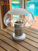 Axyaa Glass Mushroom LED Table Lamp - Modern Luxury Design