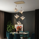 Axyaa Modern Butterfly Chandeliers: LED Hanging Lights for Home, Bedroom, Coffee Store