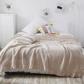 Axyaa Corn Grain Waffle Knitted Blanket - 100% Cotton Soft Bed Plaid