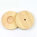 Axyaa Round Solid Wood Lamp Base for DIY Table Lamp