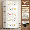 Axyaa Cartoon Foldable Storage Box, Heavy-Duty Rolling Organizer for Home Organization