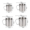 Axyaa Stainless Steel Foldable Beer Mug with Handle for Home, Travel, and Outdoor Picnics