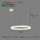 Axyaa Minimalist Circular Pendant Lights: Luxury Acrylic Lamps for Stylish Living Spaces