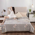 Axyaa Rosebud Floral Throw Blanket for Girls Women, Cozy Soft Flower Print Couch Decor