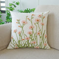 Axyaa Embroidered Floral Pillowcase 45X45 - Sofa Cushion Cover Home Decor