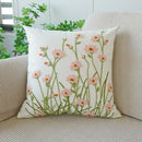 Axyaa Embroidered Floral Pillowcase 45X45 - Sofa Cushion Cover Home Decor