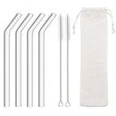 Axyaa Glass Straws 200*12mm - Reusable Eco-friendly Straws with Brush - Smoothie Tea Cocktail Juice