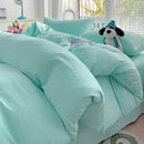 Axyaa Pink Bedding Sets 4pcs with Sheet Duvet Cover Pillowcases Twin Size