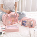 Axyaa Travel Toiletry Bag: Portable PVC Makeup Organizer for Women