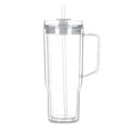 Axyaa Double Layer Straw Water Bottle with Handle and Lid Snowball Cup