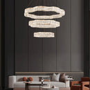 Axyaa Crystal Nordic Chandelier LED Pendant Light for Living Room
