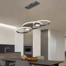 Axyaa Circular Aluminum Chandelier for Dining Table, Bar, Bedroom, Living Room - Pendant Lamp Lighting