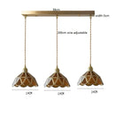 Axyaa Nordic Copper Pendant Light Clear Glass Vintage American Style Lamp