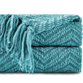 Axyaa Knitted Throw Blanket for Couch - Soft & Thick Decorative Sofa Blanket