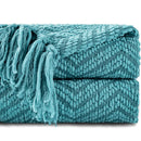 Axyaa Knitted Throw Blanket for Couch - Soft & Thick Decorative Sofa Blanket