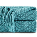 Axyaa Knitted Sofa Blanket Soft Thick Plaid Throw Home Decor