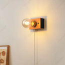 Axyaa Retro Japanese LED Walnut Wall Lamp for Home Lighting