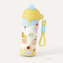 Axyaa Ice Cream Thermal Water Bottle with Straw: 316 Stainless Steel Insulated Cup