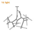 Axyaa Rotating LED Ceiling Chandelier Modern Living Room Pendant Lights