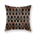 Axyaa Luxury Gold Black Geometric Marble Stripe Pillowcase